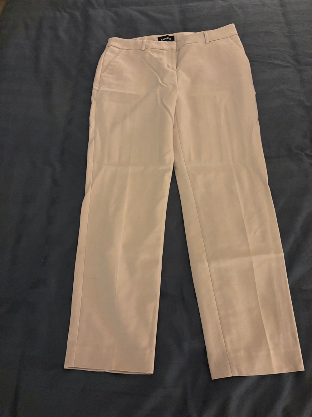 Express Women's Light Taupe Straight-Leg Dress Trousers